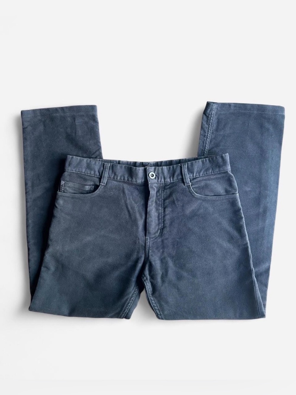 Marc Jacobs dark blue/gray micro suede feel cotton pants made in Italy 48 IT